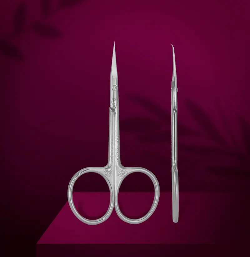 Tijeras profesionales con ganchito para cutícula EXCLUSIVE 23 TYPE 2 magnolia
