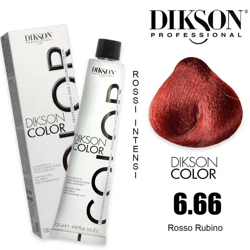 Tinte Dikson Color Coloración Permanente Colores Rojo Intenso 120ml