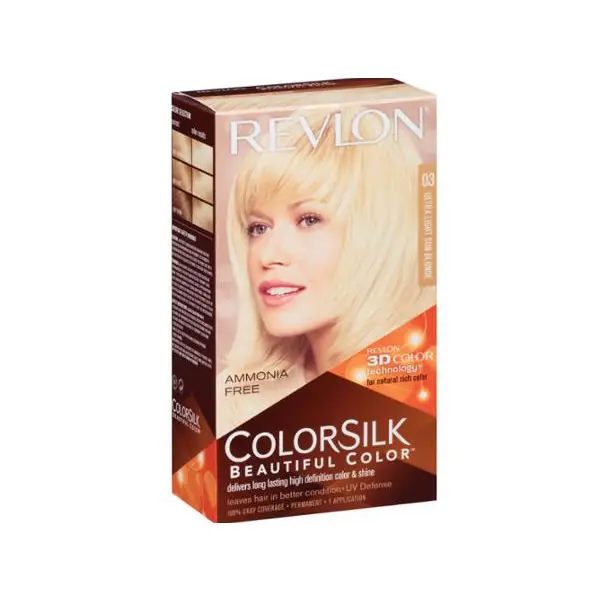 Tinte Permanente sin Amoniaco Colorsilk Revlon Rubio Ultra Claro Natural