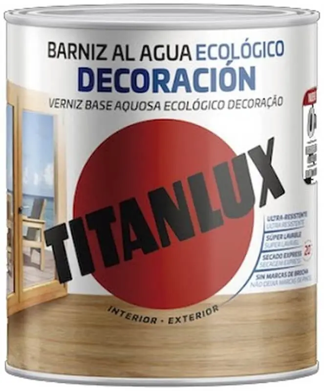 Titanlux Barniz al Agua Ecológico Mate Incoloro 250 ml