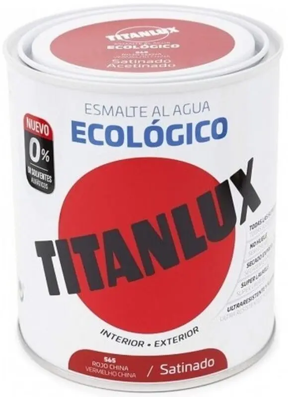 Titanlux Esmalte Al Agua Ecológico Int y Ext 250 Rojo China 565