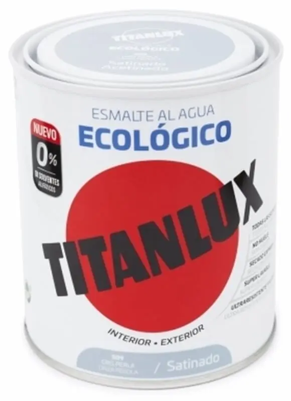 Titanlux Esmalte Al Agua Ecológico Int y Ext 509 Gris Perla Satinado 750