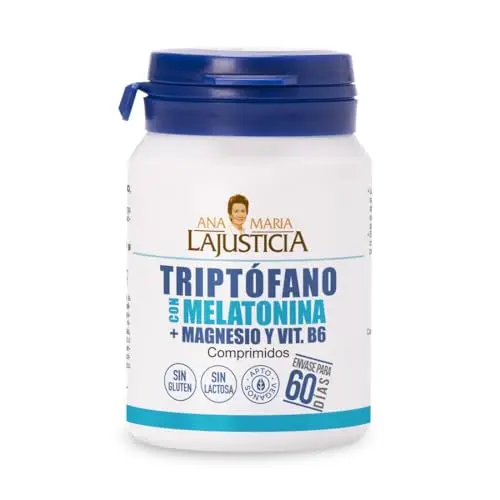 Triptófano con Melatonina, Magnesio y Vitamina B6 - 60 Comprimidos