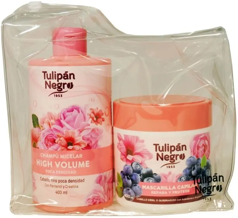 Tulipán Negro SET Mascarilla + Champú Volumen 400 ml