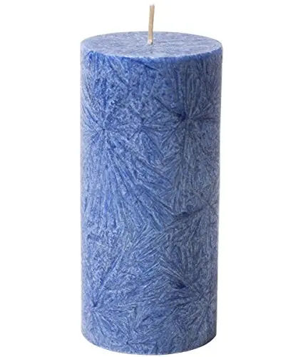 Vela Cilíndrica Pilar Azul Kerzerman - Cera 100% Vegetal Artesanal