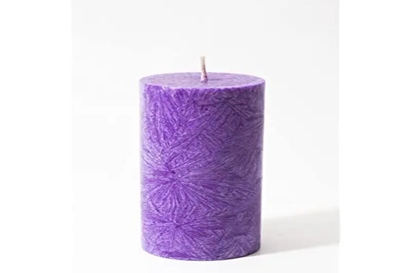 Vela Cilindrica Pilar Violeta Kerzerman - Cera 100% Vegetal Artesanal
