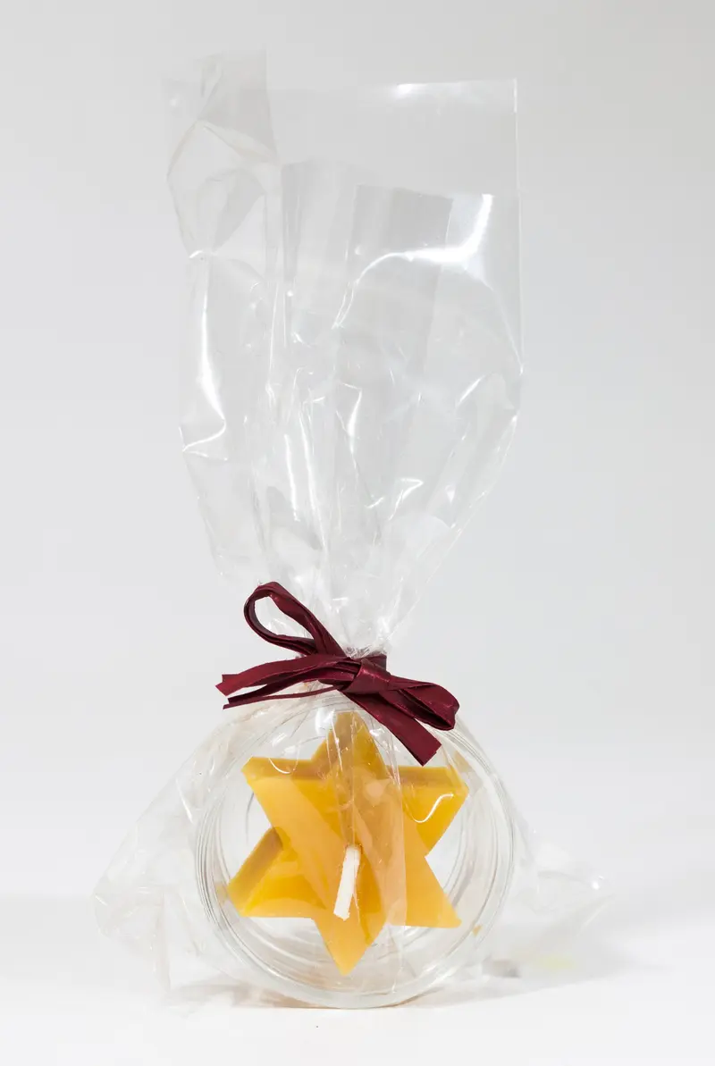 Vela de Té Estrella Cera de Abeja 100% Pura Bioaroma - Formato Regalo
