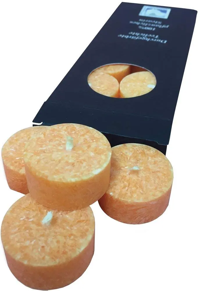 Vela de Té Naranja Natural - Cera 100% Vegetal Kerzerman