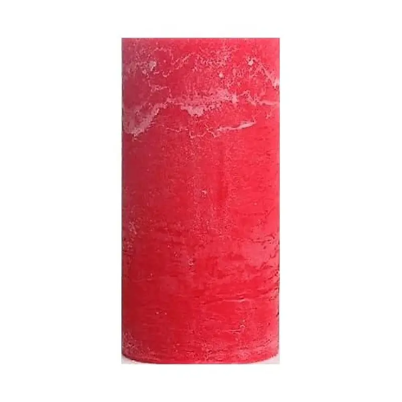 Vela Pilar Rojo Kerzenfarm Hahn - Cera 100% Vegetal Artesanal 135x64mm