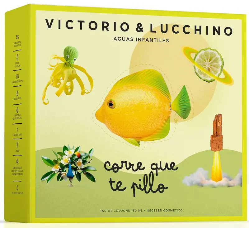 Victorio & Lucchino Aguas Infantiles Corre que te Pillo Estuche 150 ml + Neceser