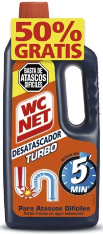 WC Net Desatascador Turbo 500 + 500Ml