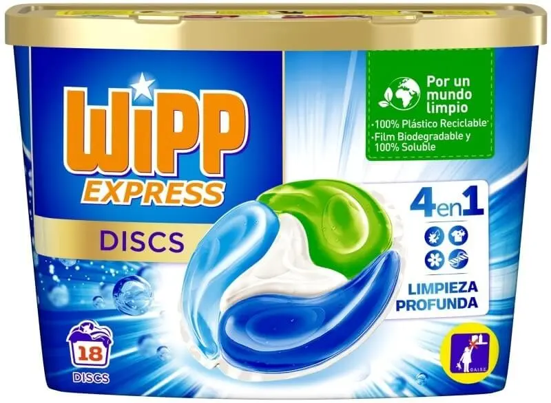 Wipp en cápsulas discs 4 en 1 18 unidades