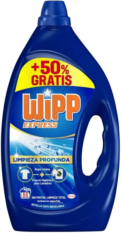 Wipp Express Detergente Líquido Limpieza Profunda 53 Lavados