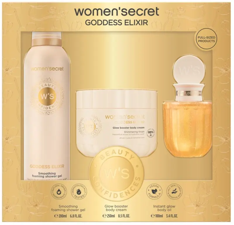 Women'Secret Goddess Elixir Set de Regalo 200 ml + 250 ml + 100 ml