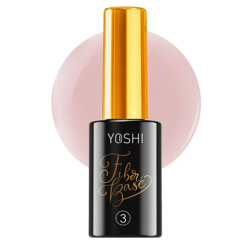 Yoshi Fiber Base nº 3 | Base Rubber con Fibra de Vidrio Profesional para Uñas Reforzadas 10ml