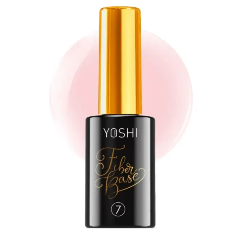 Yoshi Fiber Base nº 7 | Base Rubber con Fibra de Vidrio Profesional para Uñas Reforzadas 10ml